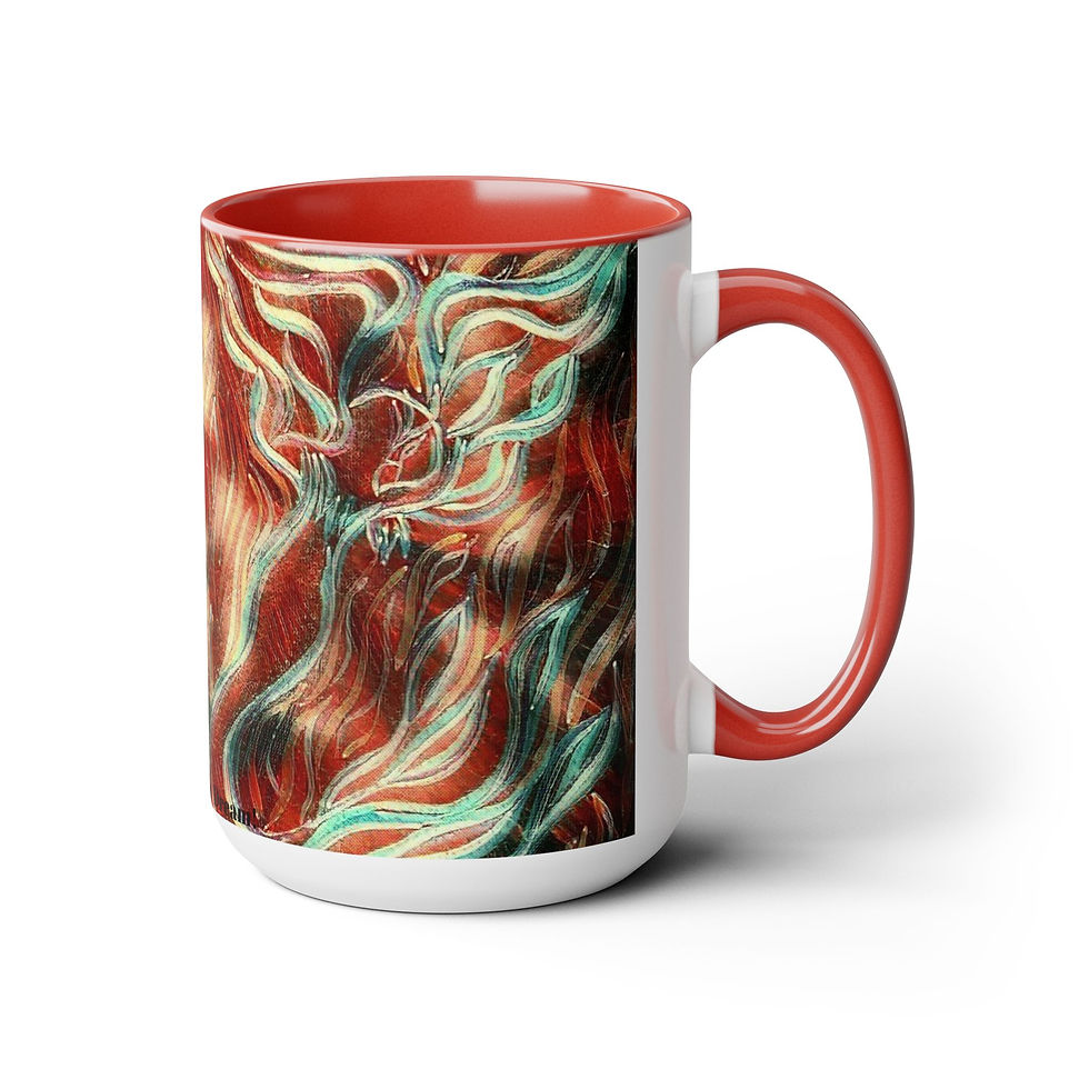 Thumbnail: Two-Tone Coffee Mugs, 15oz