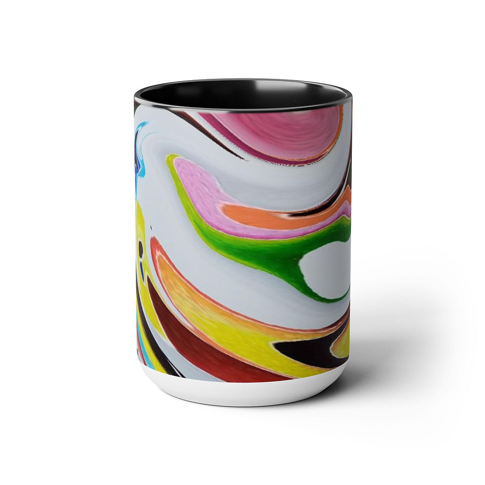 Thumbnail: Two-Tone Coffee Mugs, 15oz
