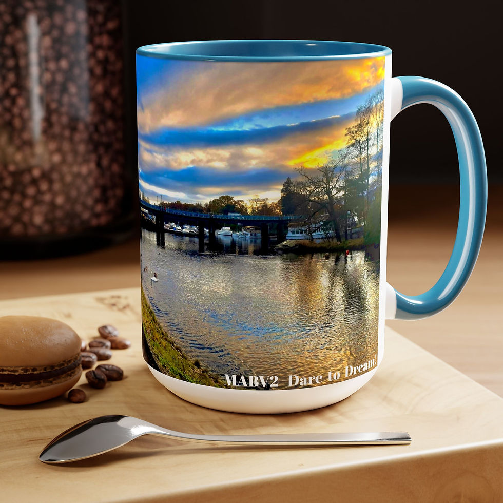Thumbnail: Two-Tone Coffee Mugs, 15oz