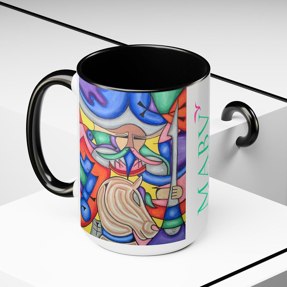 Thumbnail: Two-Tone Coffee Mugs, 15oz