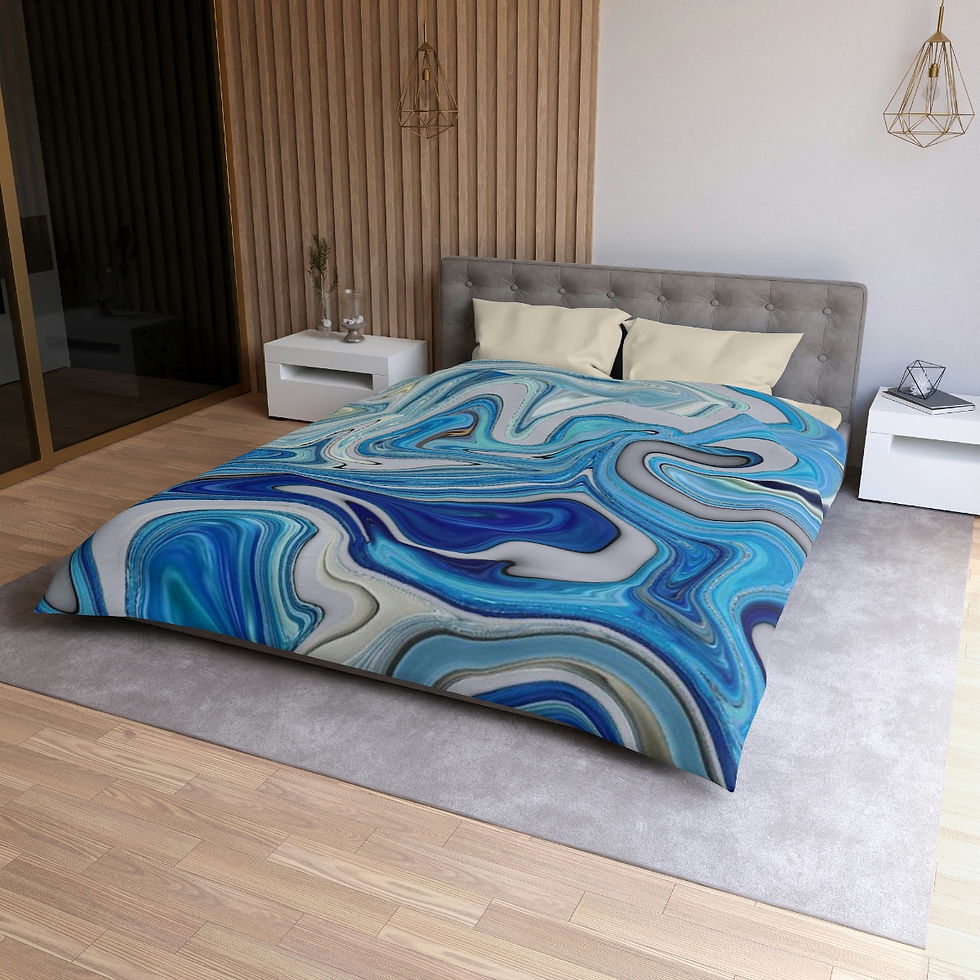 Queen Abstract Microfiber Duvet Cover