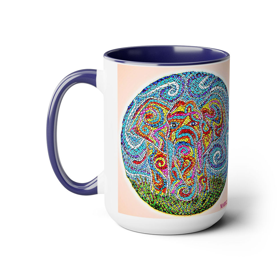 Thumbnail: Two-Tone Coffee Mugs, 15oz