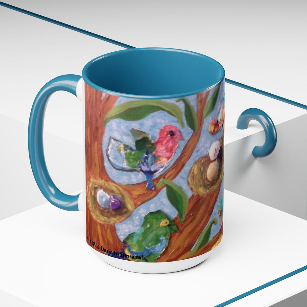 Thumbnail: Two-Tone Coffee Mugs, 15oz
