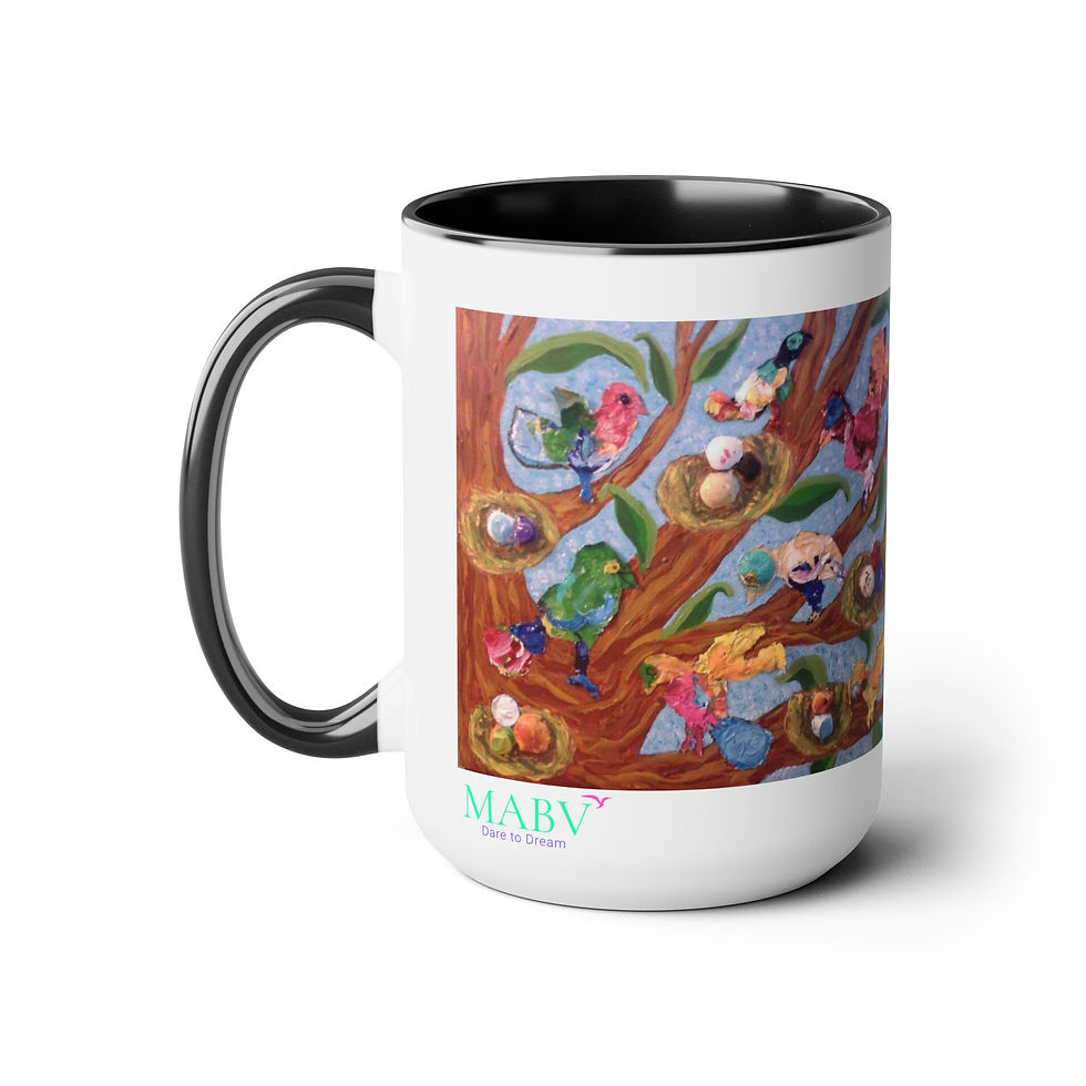 Thumbnail: Two-Tone Coffee Mugs, 15oz