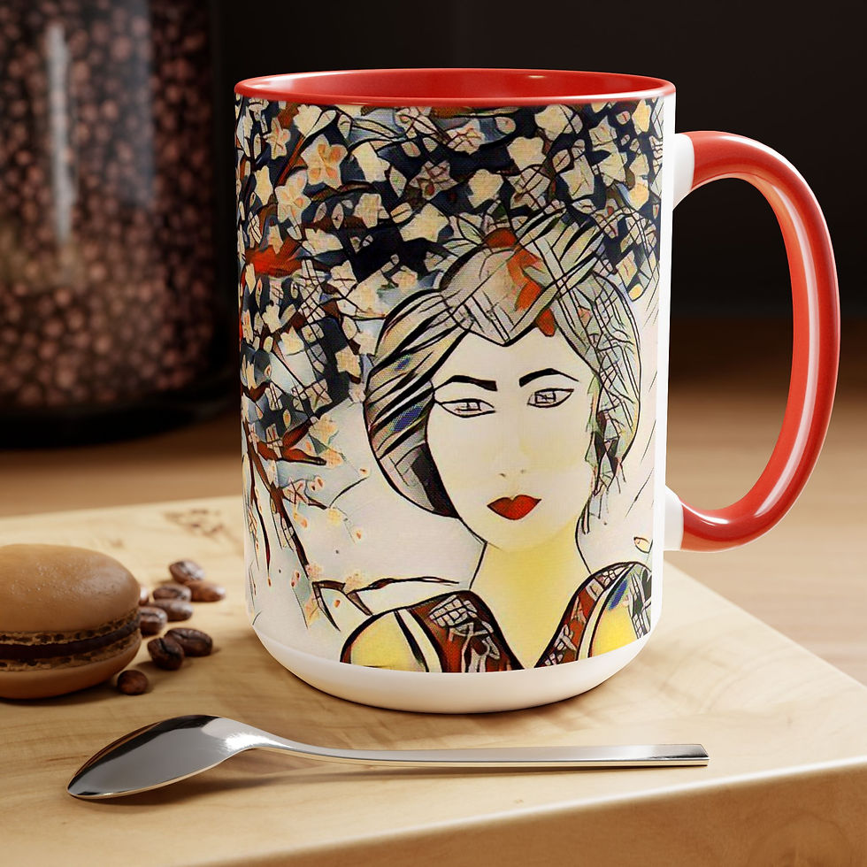 Thumbnail: Two-Tone Coffee Mugs, 15oz