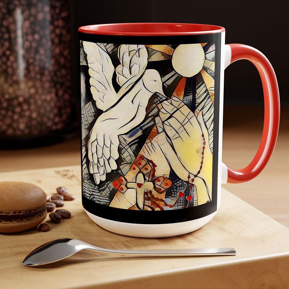 Thumbnail: Two-Tone Coffee Mugs, 15oz
