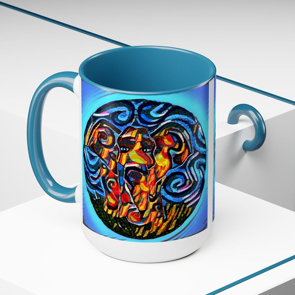 Thumbnail: Two-Tone Coffee Mugs, 15oz