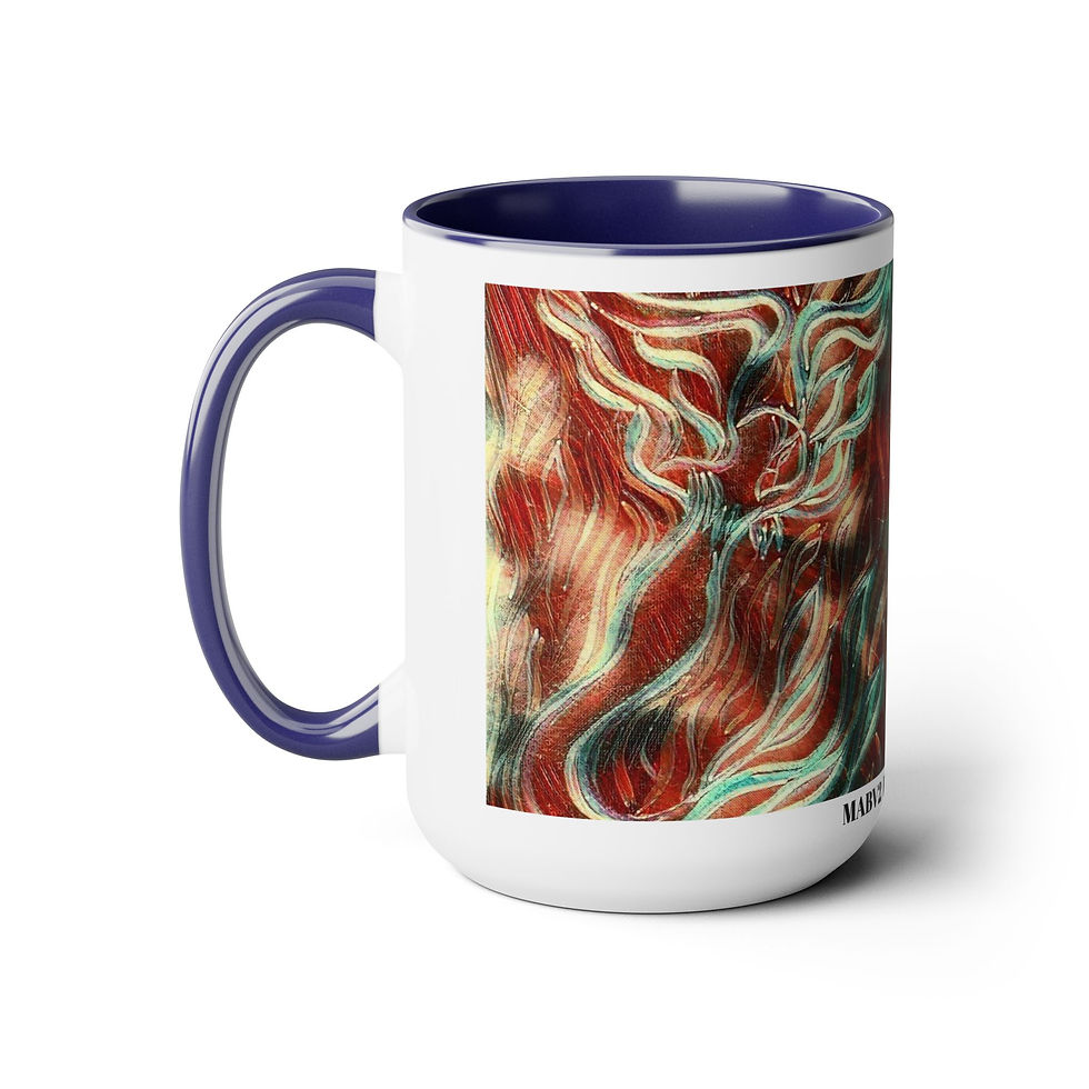 Thumbnail: Two-Tone Coffee Mugs, 15oz