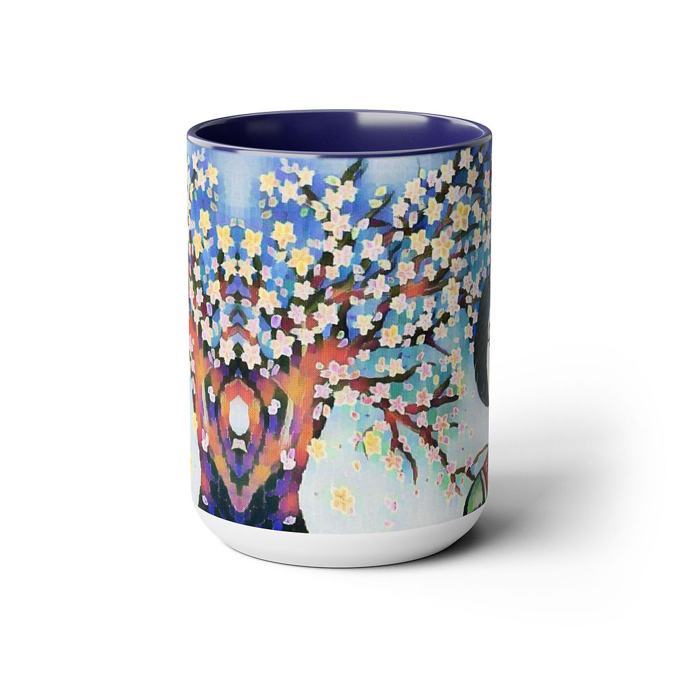 Thumbnail: Two-Tone Coffee Mugs, 15oz
