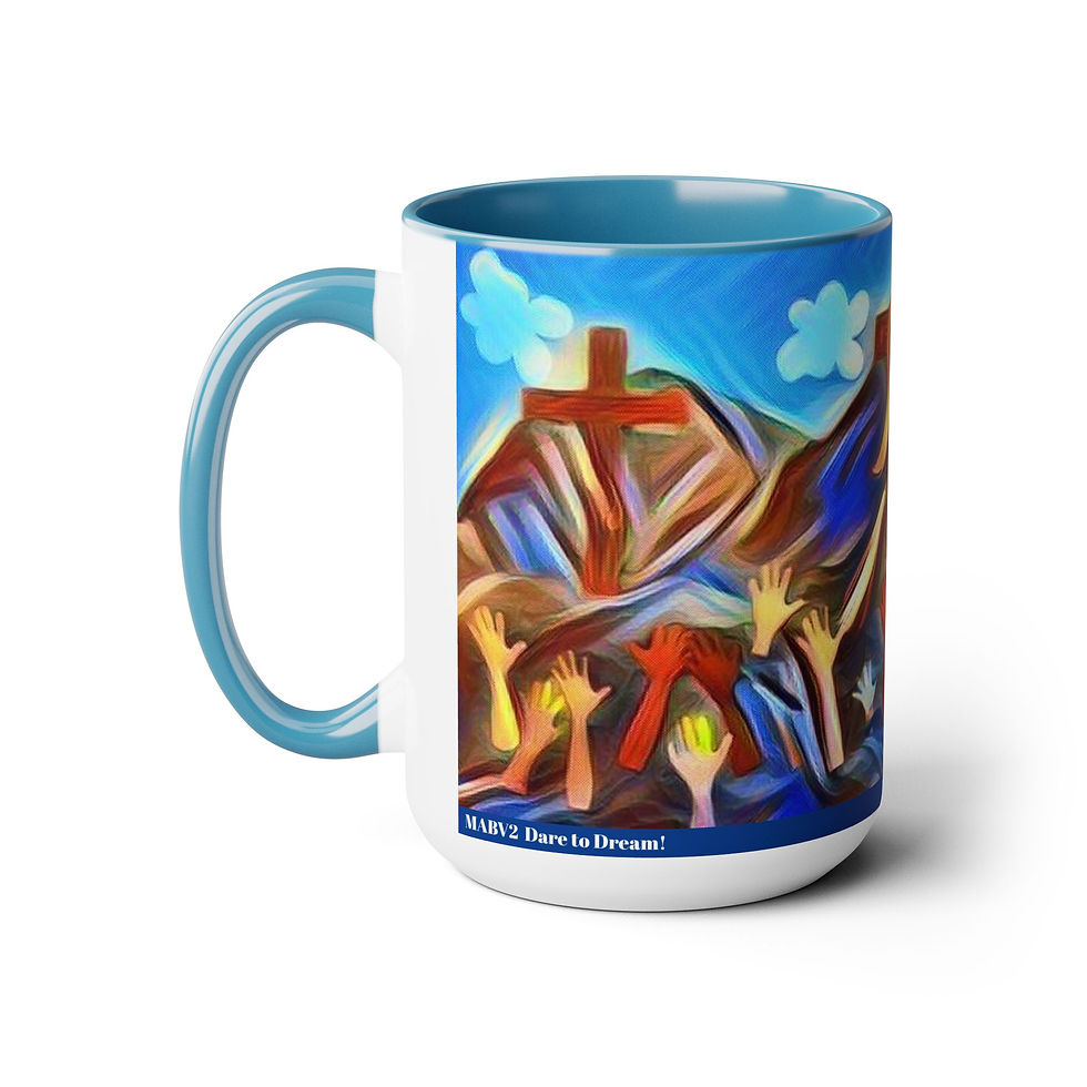 Thumbnail: Two-Tone Coffee Mugs, 15oz