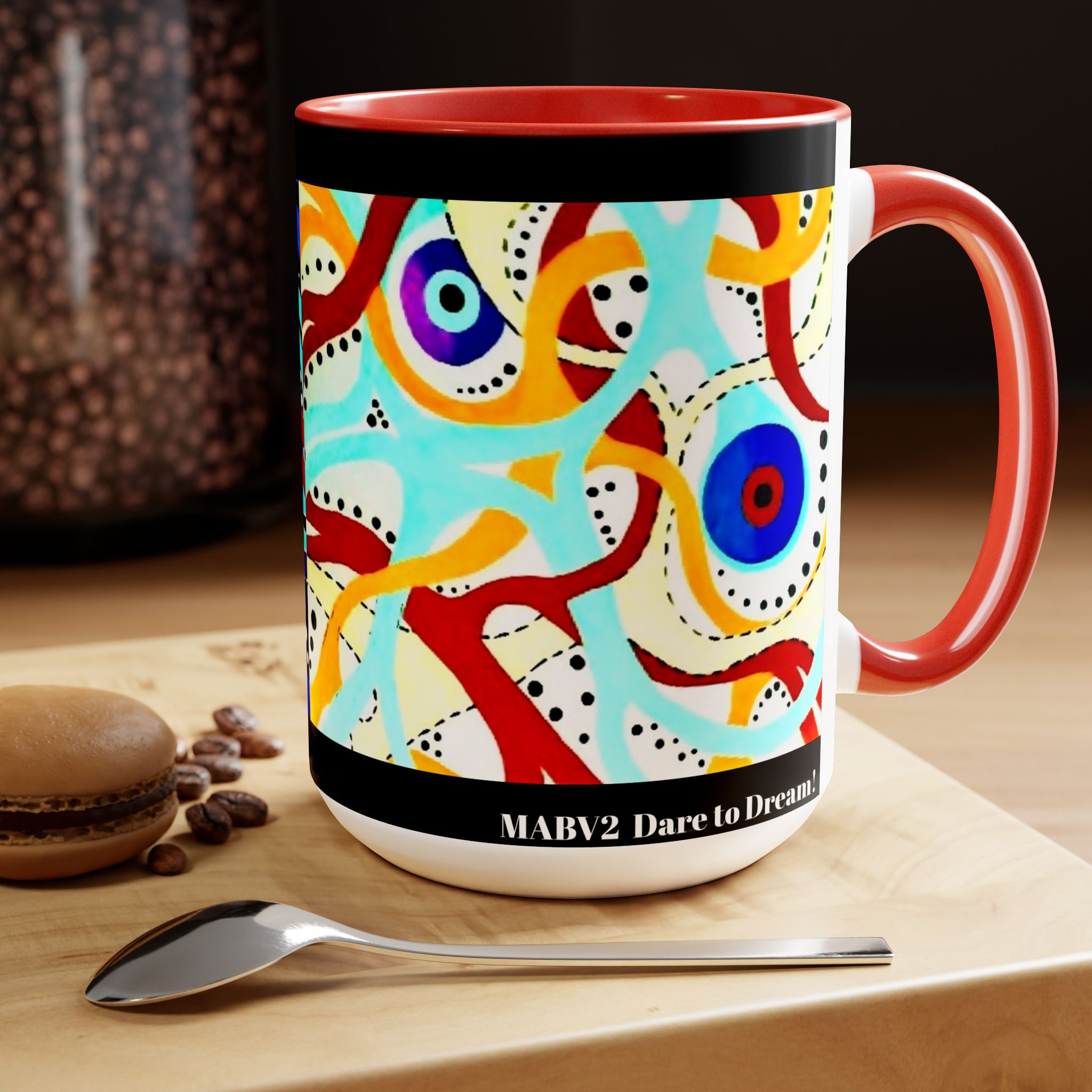 Two-Tone Coffee Mugs, 15oz