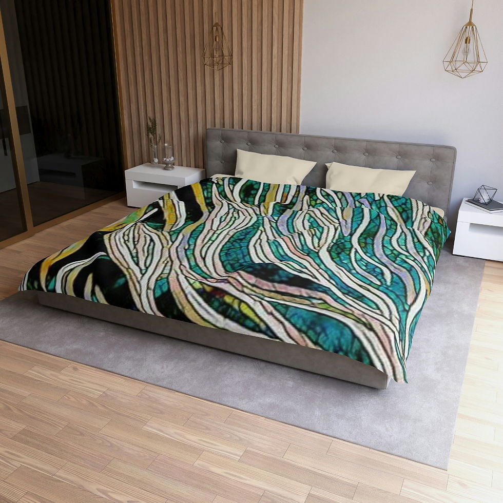 King Abstract Microfiber Duvet Cover