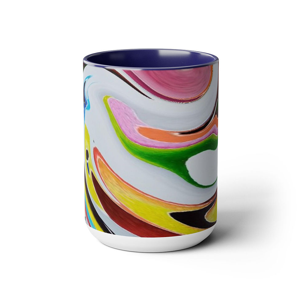 Thumbnail: Two-Tone Coffee Mugs, 15oz