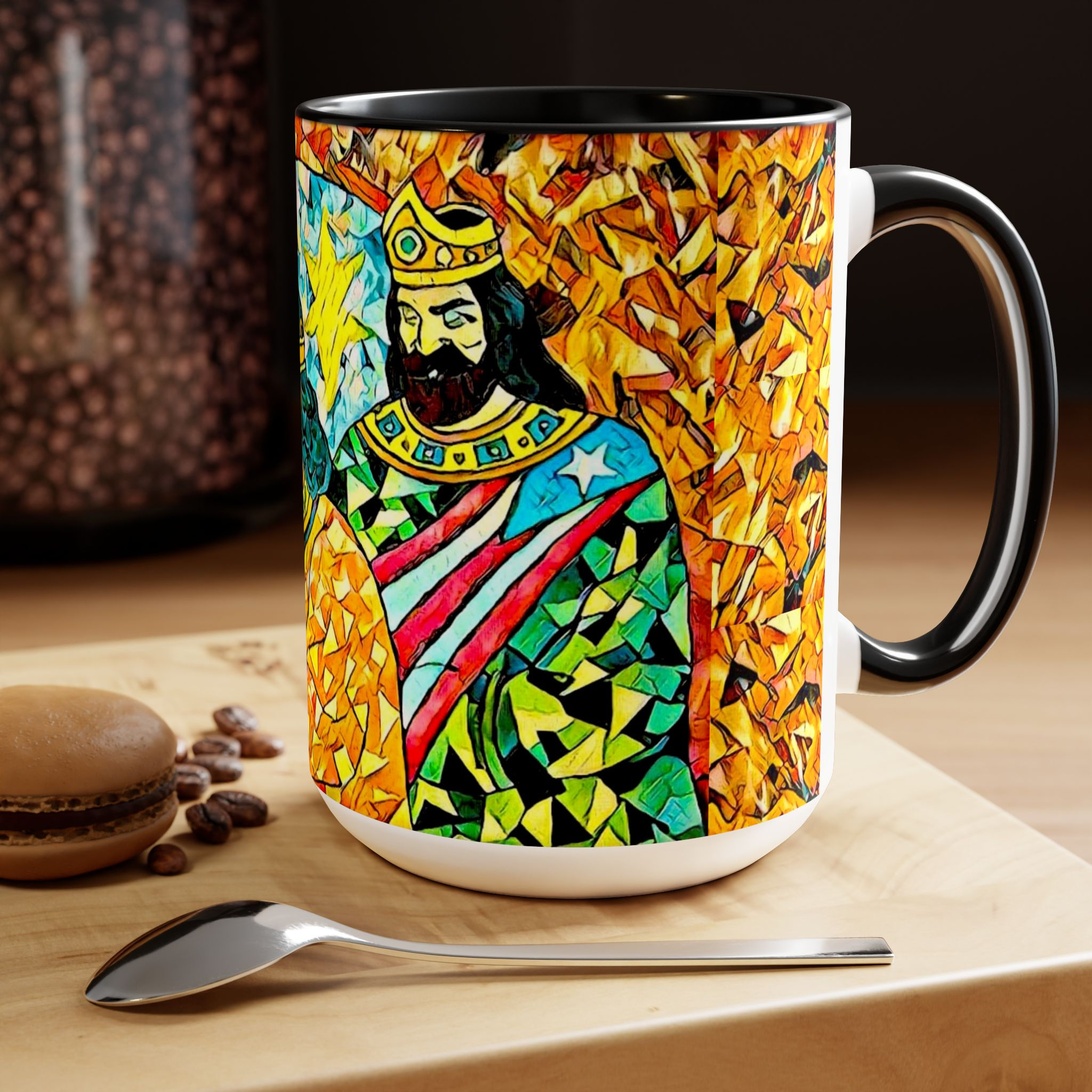 Two-Tone Coffee Mugs, 15oz