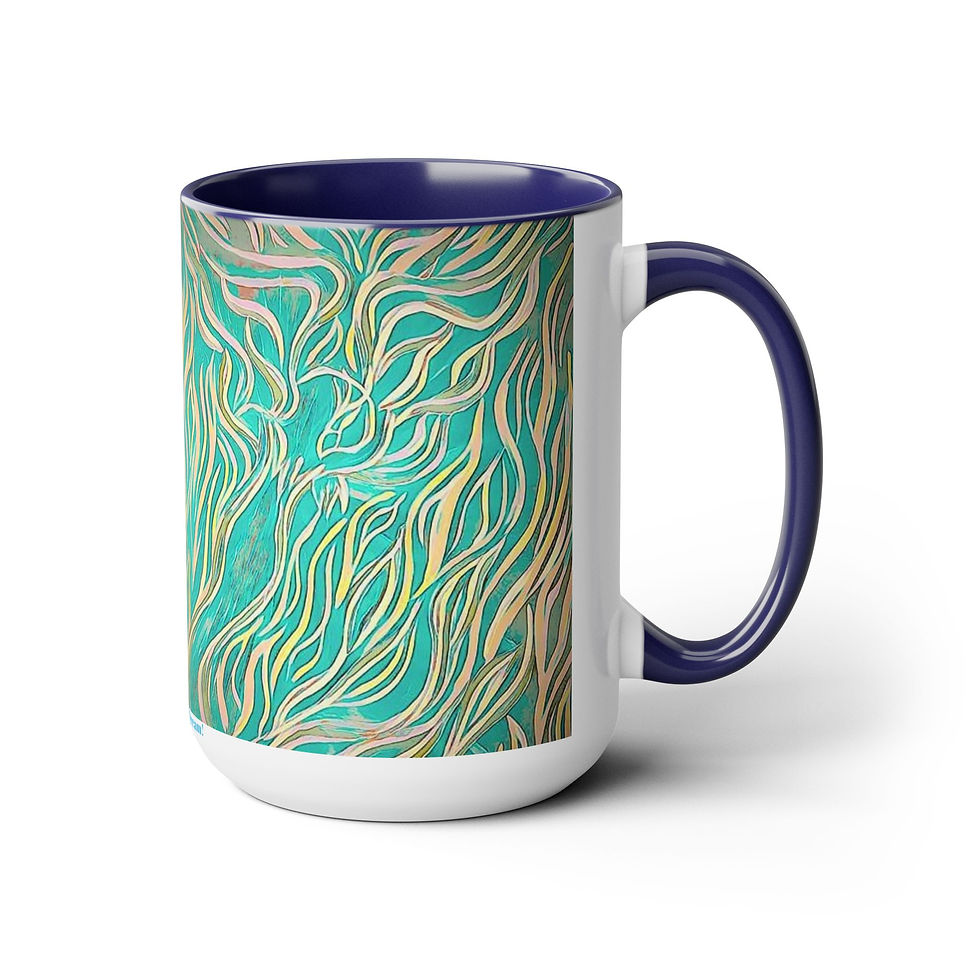 Thumbnail: Two-Tone Coffee Mugs, 15oz