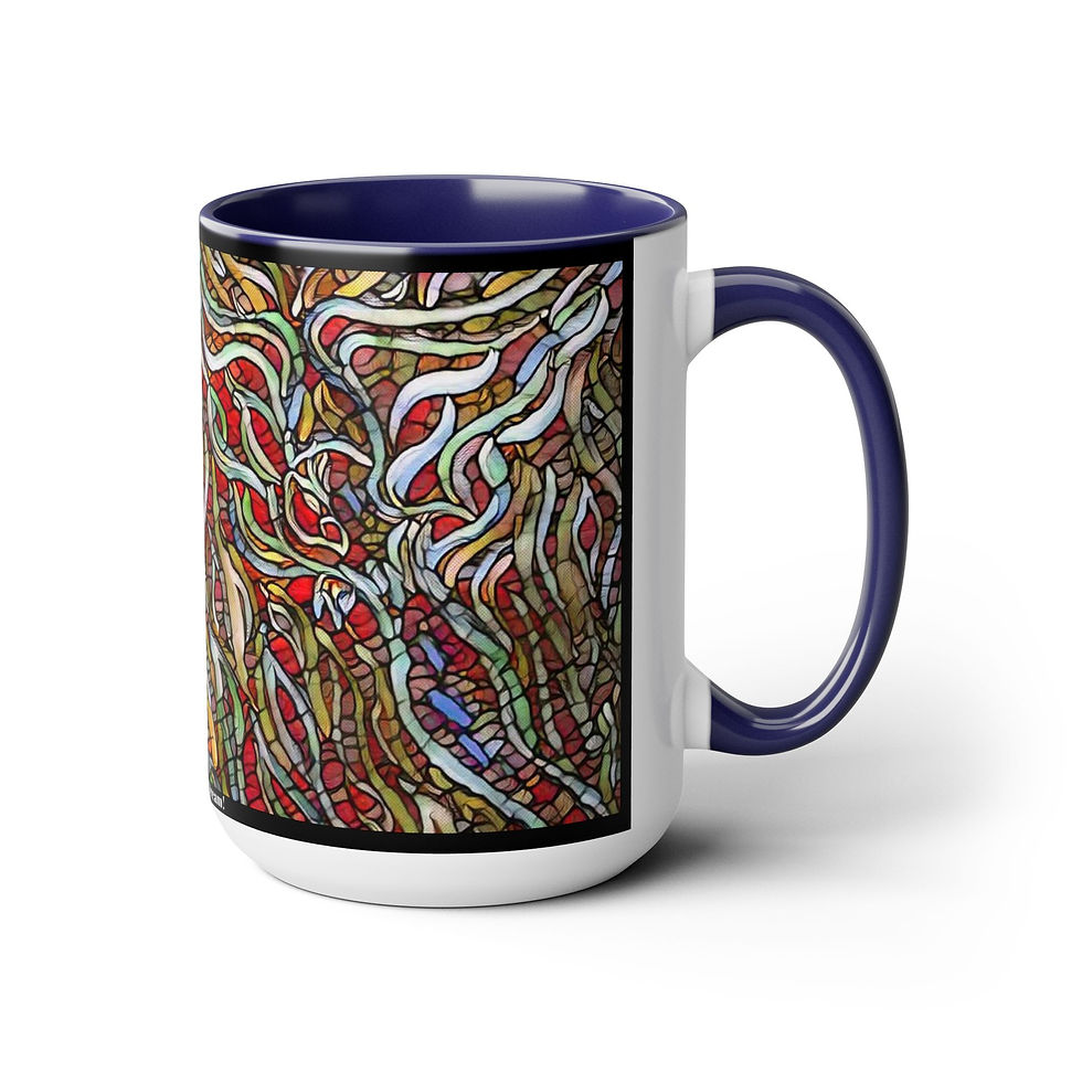 Thumbnail: Two-Tone Coffee Mugs, 15oz