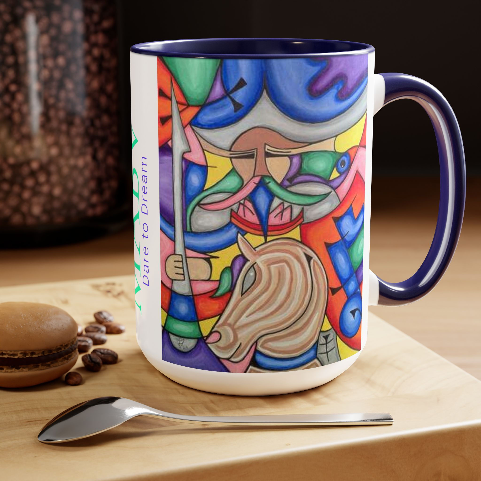 Two-Tone Coffee Mugs, 15oz