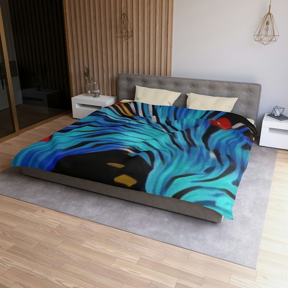 King Abstract Microfiber Duvet Cover