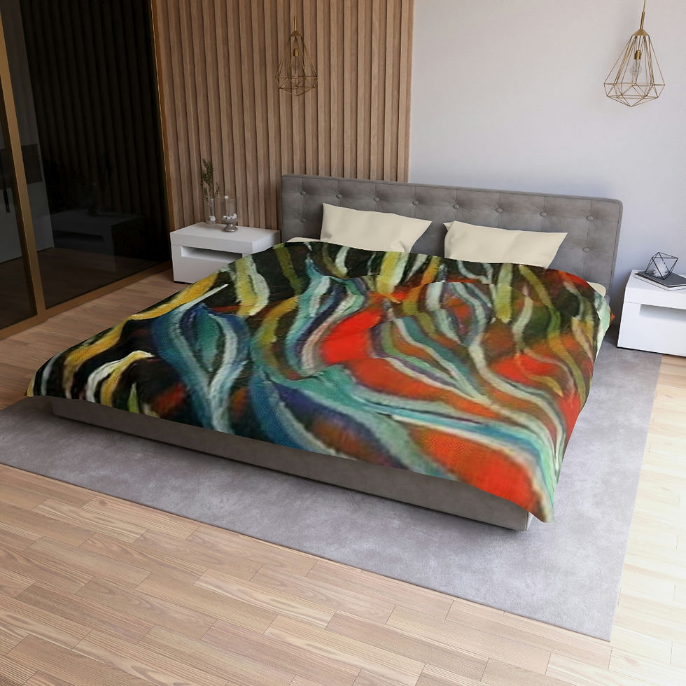 King Abstract Microfiber Duvet Cover
