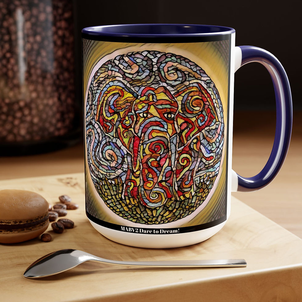 Thumbnail: Two-Tone Coffee Mugs, 15oz