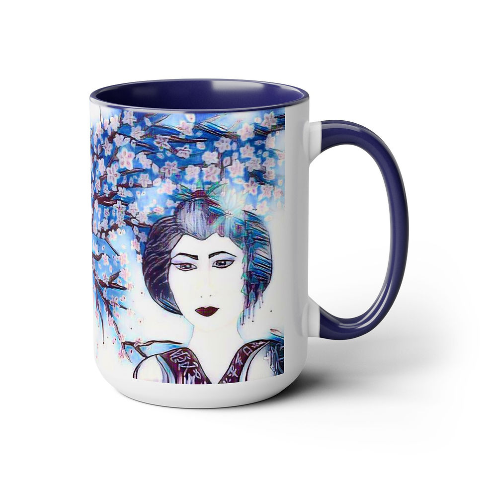 Thumbnail: Two-Tone Coffee Mugs, 15oz