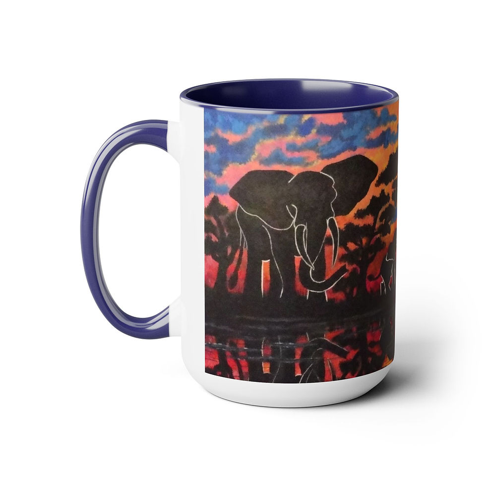 Thumbnail: Two-Tone Coffee Mugs, 15oz