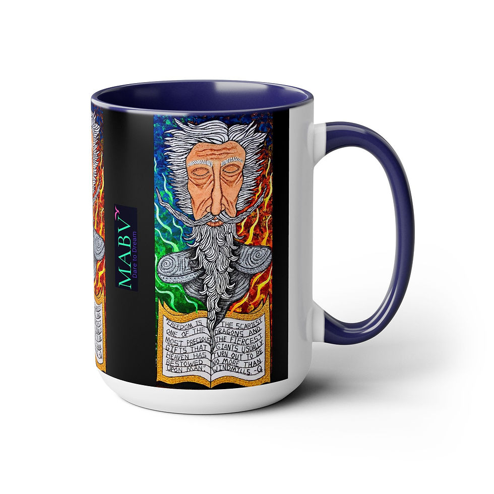 Thumbnail: Two-Tone Coffee Mugs, 15oz