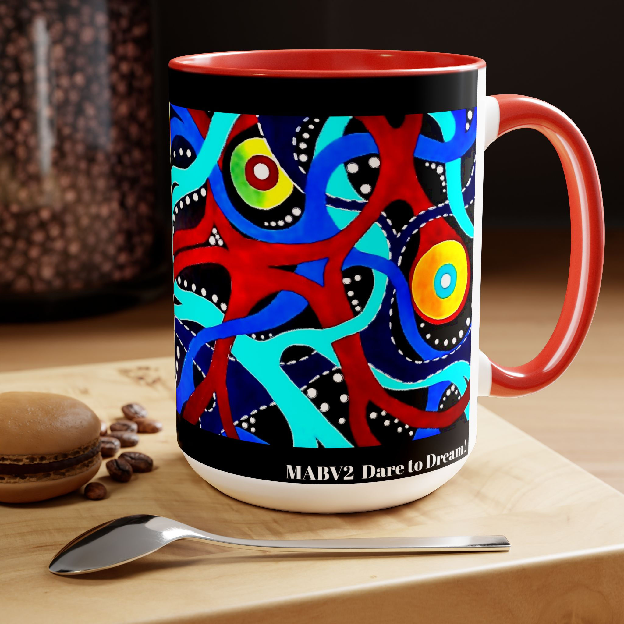 Two-Tone Coffee Mugs, 15oz