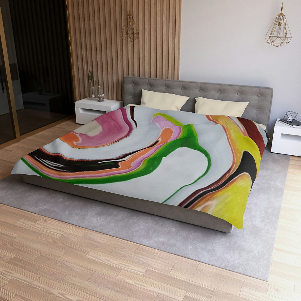 King Abstract Microfiber Duvet Cover