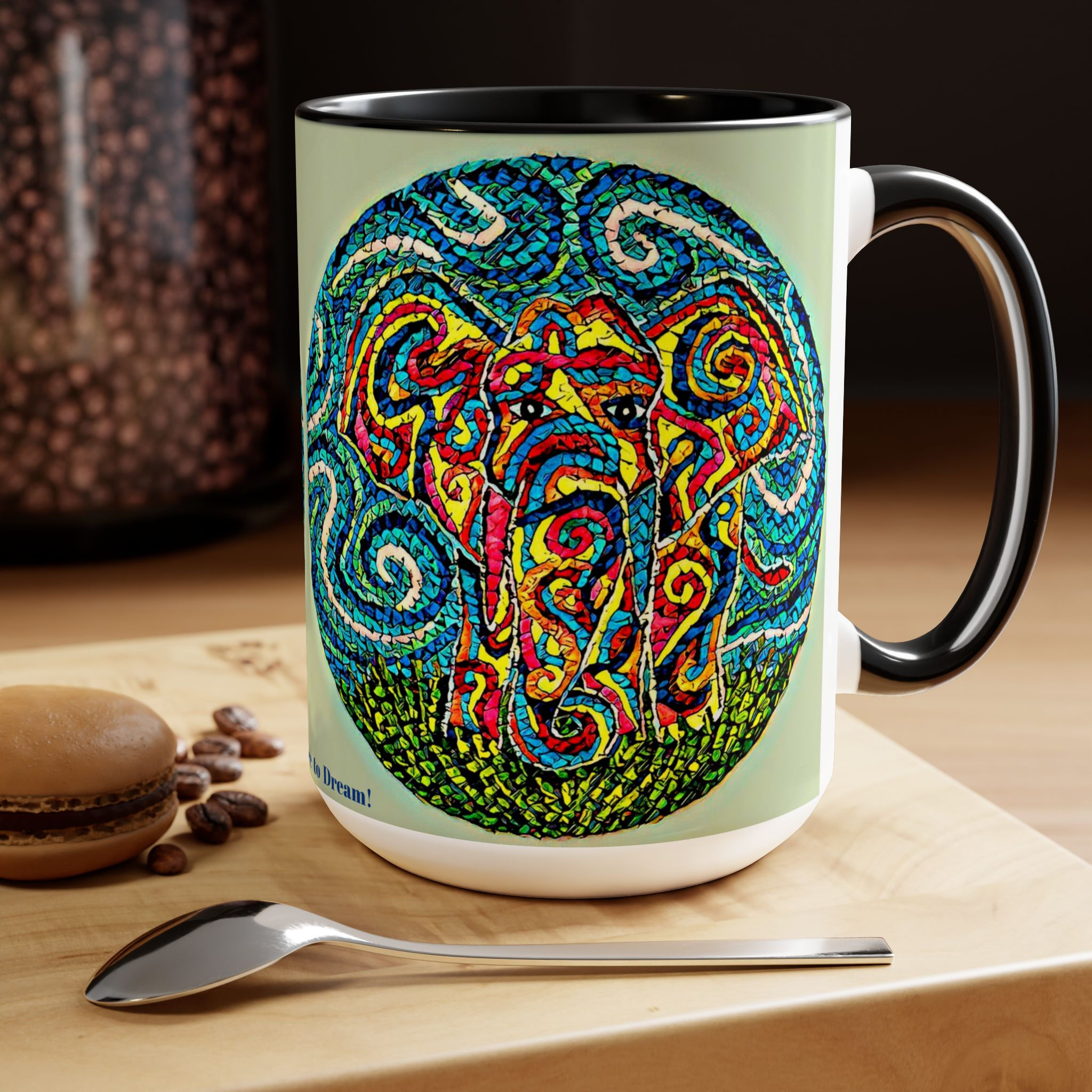 Two-Tone Coffee Mugs, 15oz