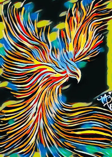 Colorful Fired Phoenix