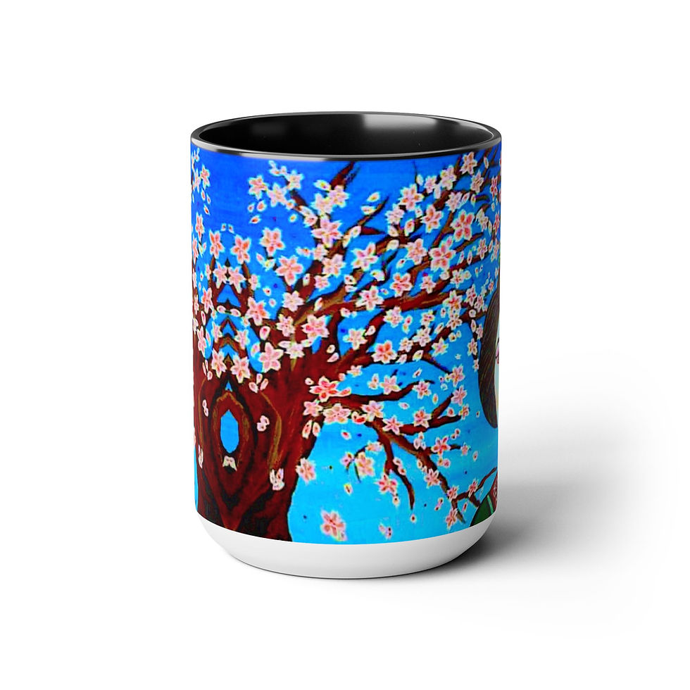 Thumbnail: Two-Tone Coffee Mugs, 15oz