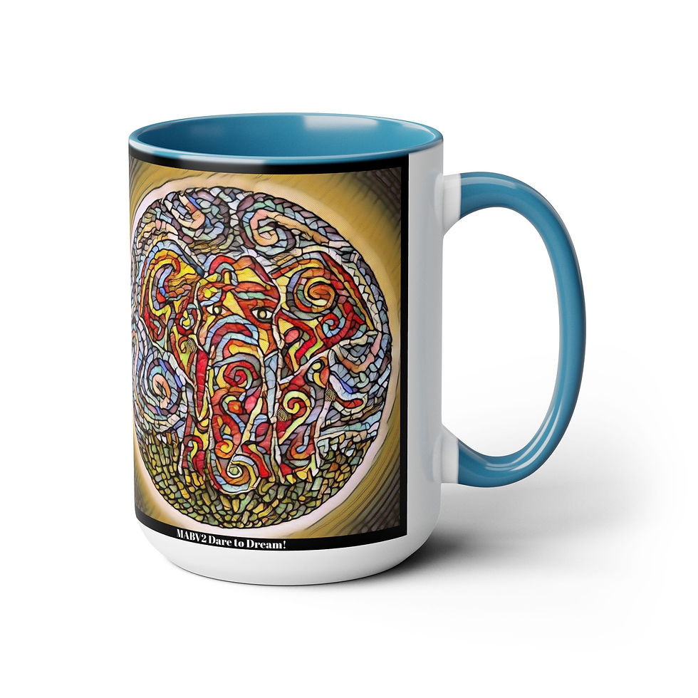 Thumbnail: Two-Tone Coffee Mugs, 15oz
