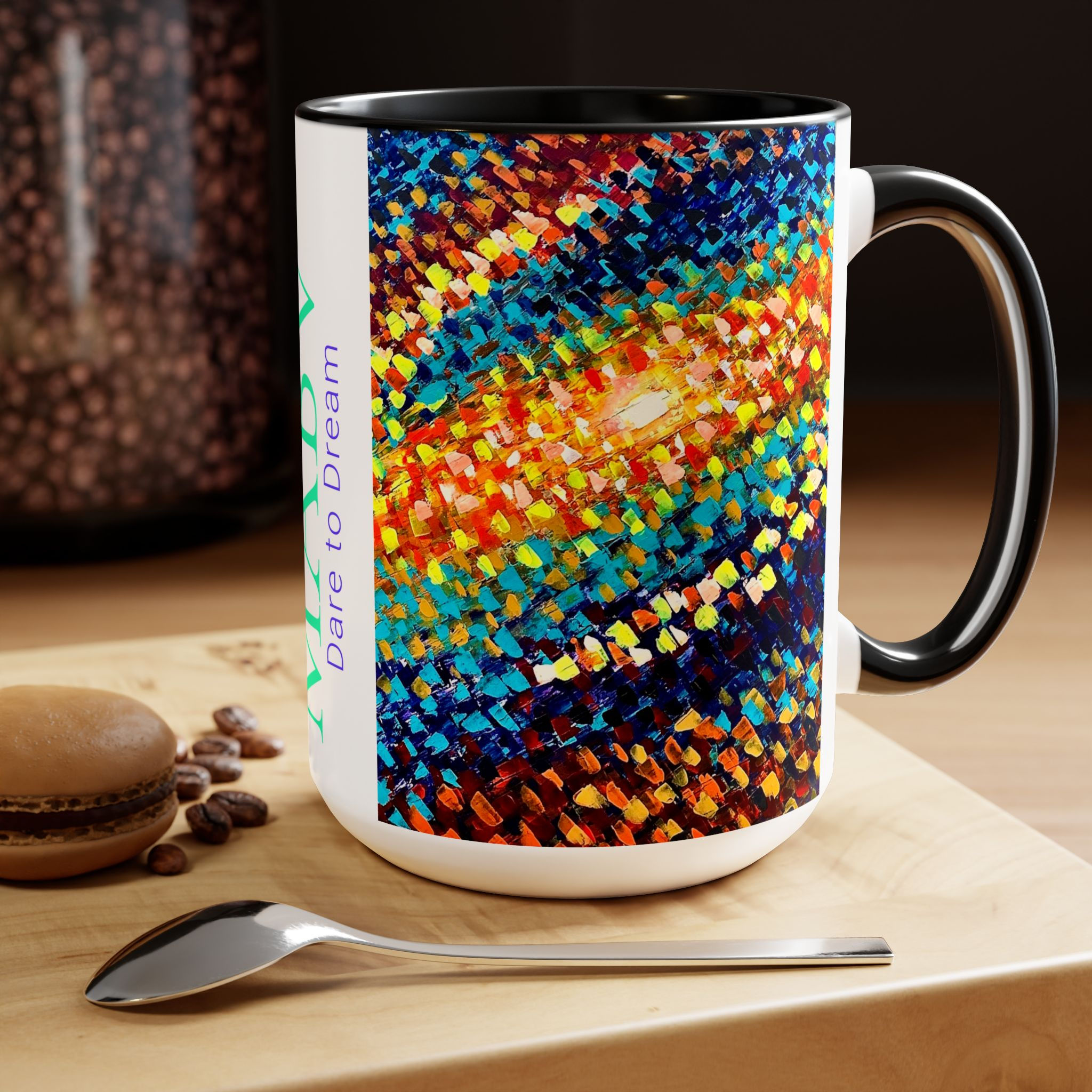 Two-Tone Coffee Mugs, 15oz