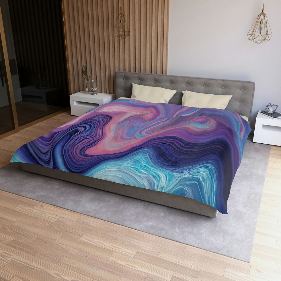 King Abstract Microfiber Duvet Cover