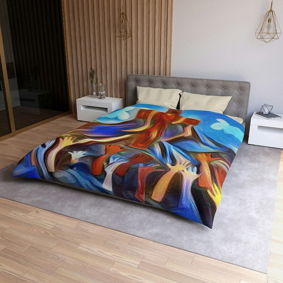 Queen Religious Microfiber Duvet Cover