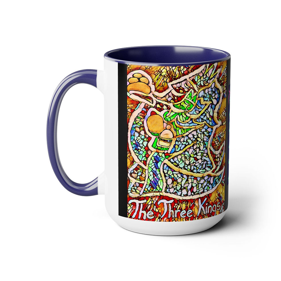 Thumbnail: Two-Tone Coffee Mugs, 15oz