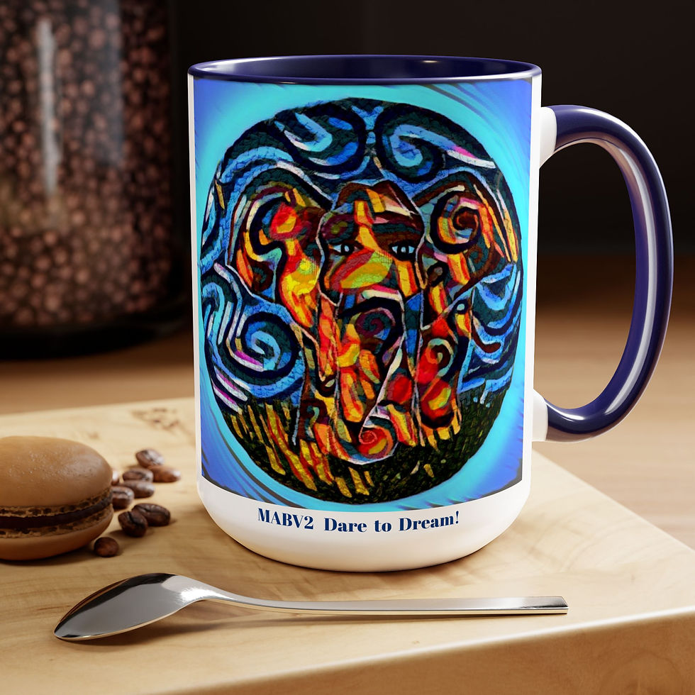 Thumbnail: Two-Tone Coffee Mugs, 15oz