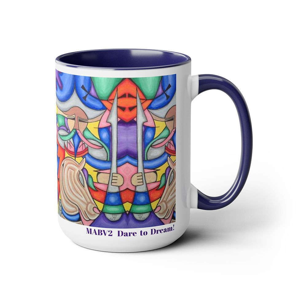 Thumbnail: Two-Tone Coffee Mugs, 15oz