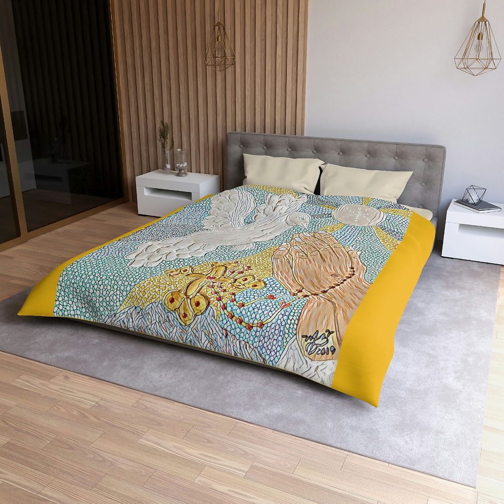 Queen Religious Microfiber Duvet Cover