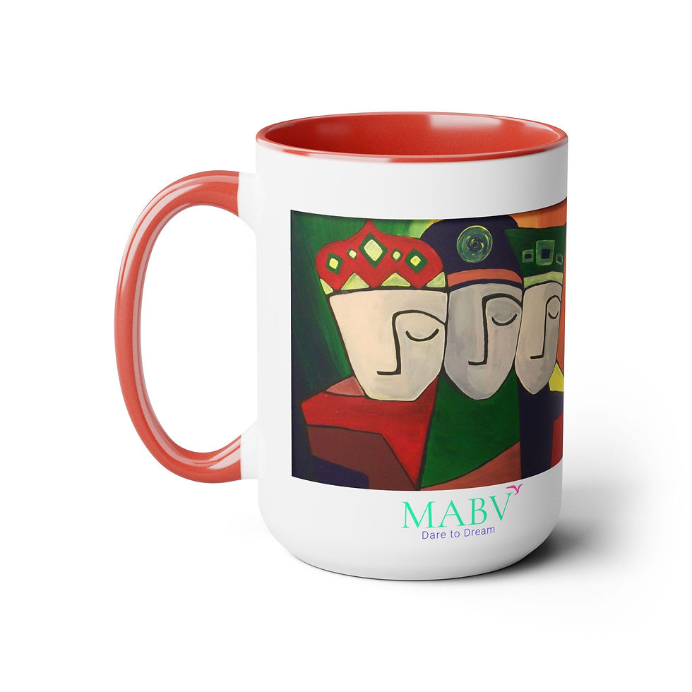 Thumbnail: Two-Tone Coffee Mugs, 15oz