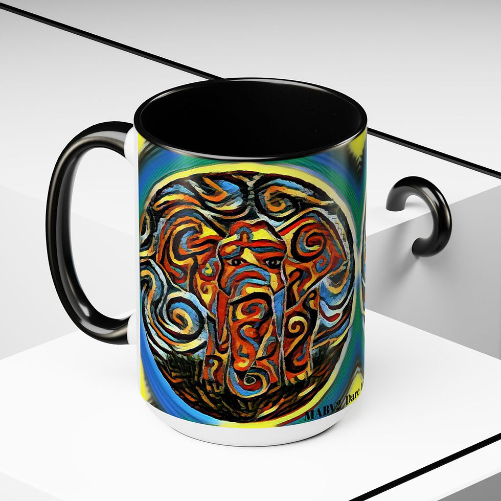 Thumbnail: Two-Tone Coffee Mugs, 15oz