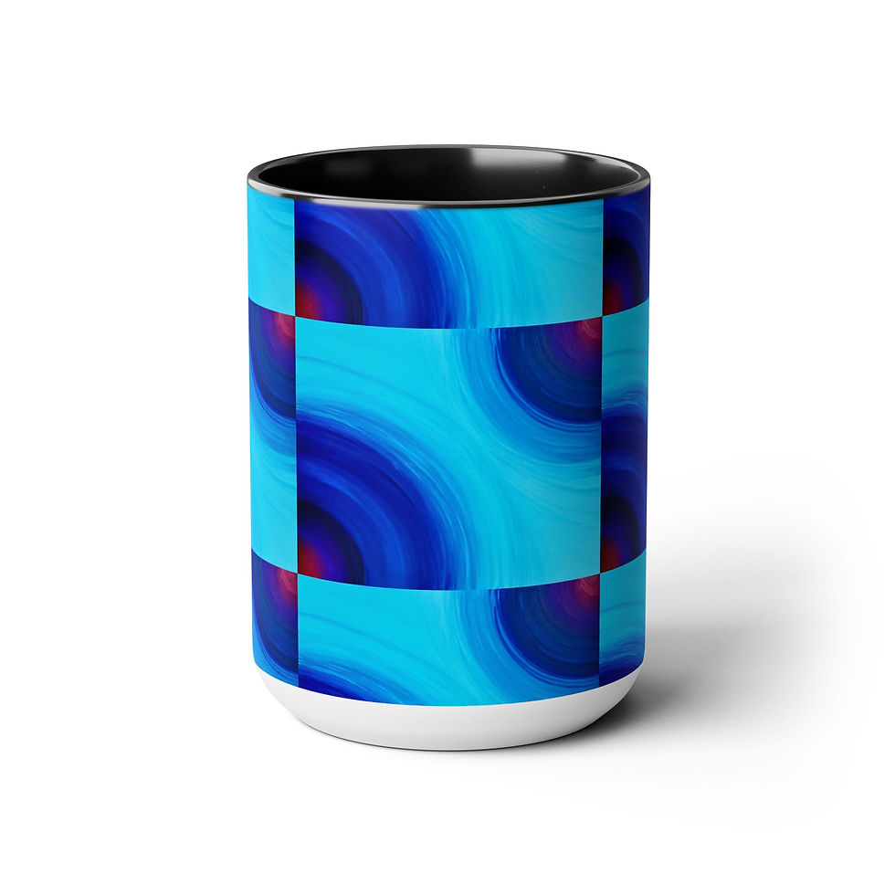 Thumbnail: Two-Tone Coffee Mugs, 15oz