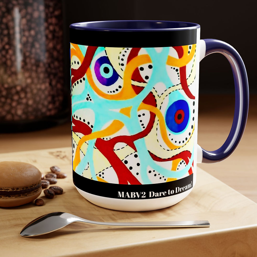 Thumbnail: Two-Tone Coffee Mugs, 15oz