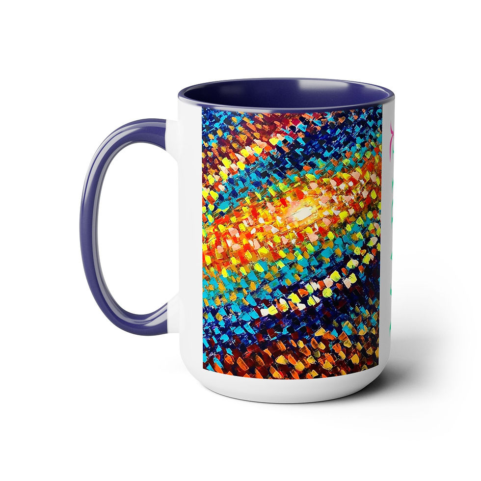 Thumbnail: Two-Tone Coffee Mugs, 15oz