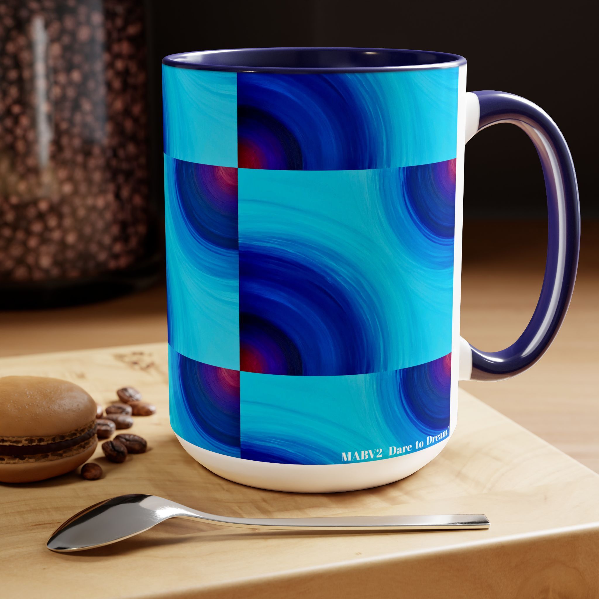 Two-Tone Coffee Mugs, 15oz