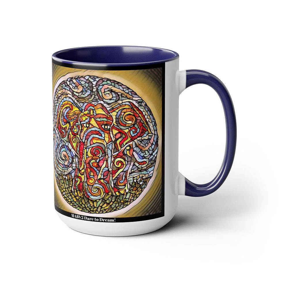 Thumbnail: Two-Tone Coffee Mugs, 15oz