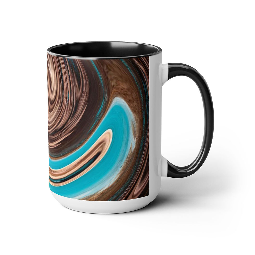 Thumbnail: Two-Tone Coffee Mugs, 15oz
