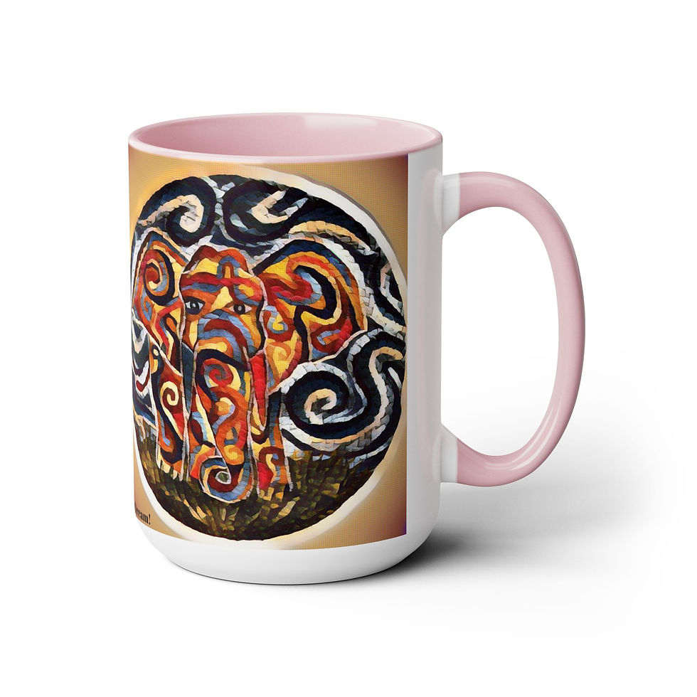 Thumbnail: Two-Tone Coffee Mugs, 15oz