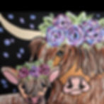 Highland Cow and Baby TN-2